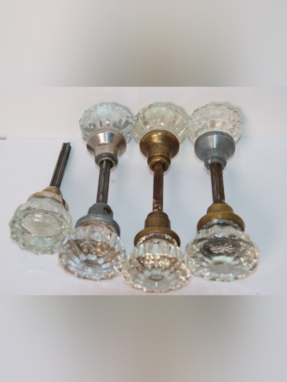 Vintage Glass Door Knobs Set